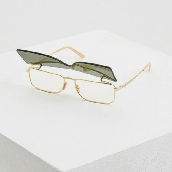 💯 Original GUCCI FLIPPING Rectangular Sunglasses / EYEGLASSES GG0363S 001 - Picture 12 of 17